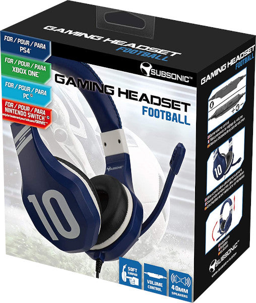 SUBSONIC GAMING HEADSET FOOTBALL BLUE (AZUL) (PS4/XBOX/SWITCH/PC)