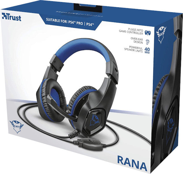 TRUST RANA GAMING HEADSET BLACK/BLUE GXT404B (PS4/PC)