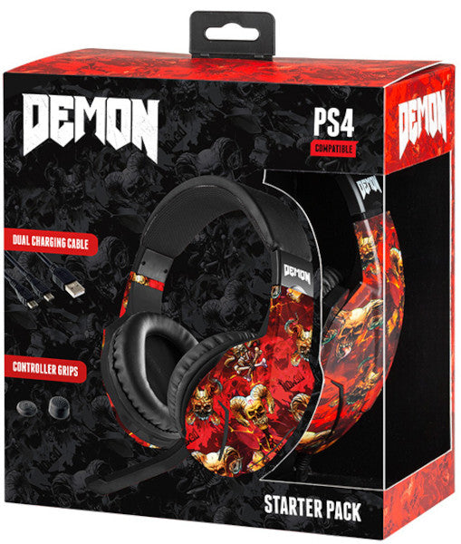 INDECA STARTER PACK DEMON (HEADSET/DUAL CHARGING/GRIPS)