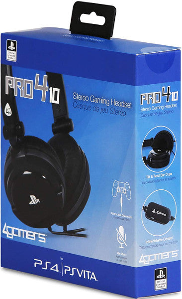 4GAMERS STEREO GAMING HEADSET PRO4-10 NEGRO (OFICIAL)