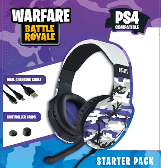 INDECA STARTER PACK BATTLE ROYALE (HEADSET/DUAL CHARGING/GRIPS)