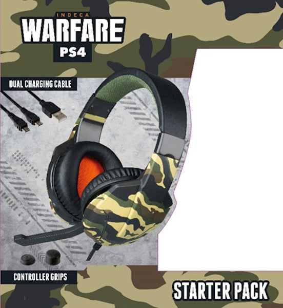 INDECA STARTER PACK WARFARE (HEADSET/DUAL CHARGING/GRIPS)