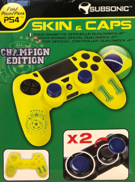 SUBSONIC SKIN & CAPS FUNDA SILICONA + 2 GRIPS BRASIL CHAMPIONS EDITION