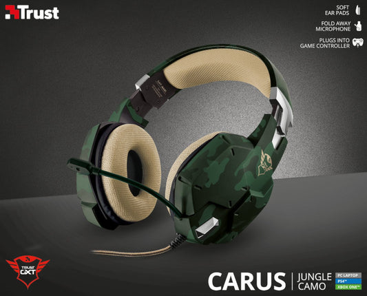 TRUST CARUS GAMING HEADSET JUNGLE CAMO GXT 322C (PS4/XBOX ONE/PC)