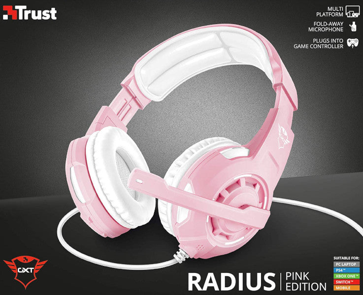 TRUST RADIUS GAMING HEADSET PINK GXT 310P (PS4/SWITCH/XBOX ONE/PC)