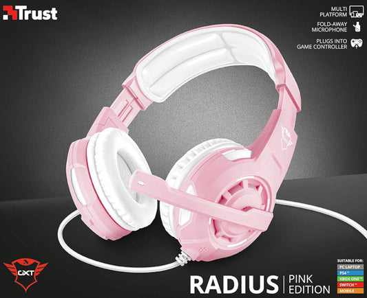 TRUST RADIUS GAMING HEADSET PINK GXT 310P (PS4/SWITCH/XBOX ONE/PC)