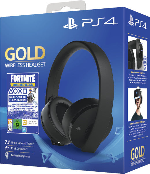 WIRELESS HEADSET 7.1 GOLD ED.BLACK (SONY) + FORTNITE (CODIGO NEOVERSA)