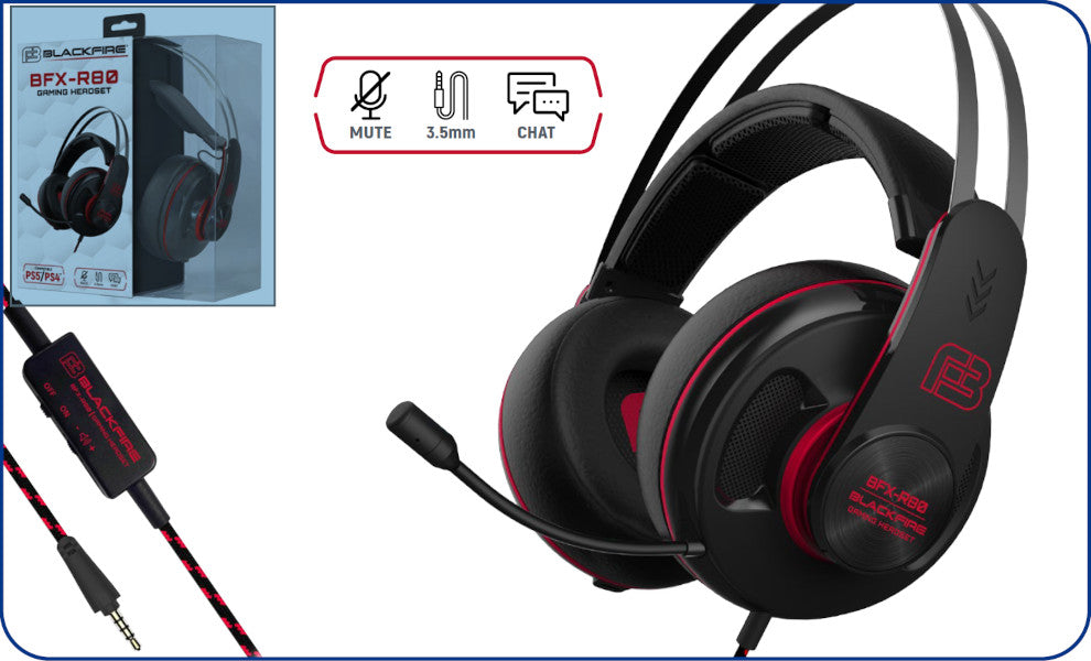 BLACKFIRE GAMING HEADSET BFX-R80 (PS4/XBOX/SWITCH/PC)