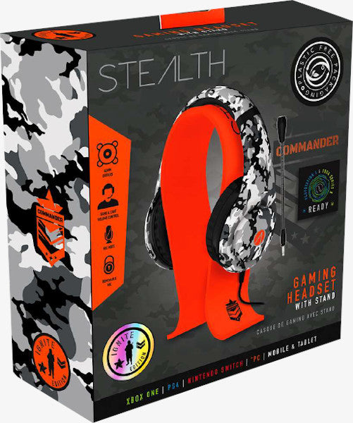 STEALTH ORANGE COMMANDER GAMING HEADSET (PS5/PS4/XBONE/XBX/SWITCH/PC)