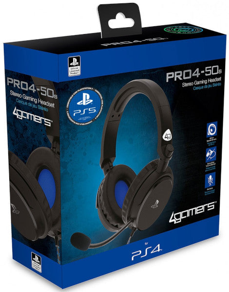 4GAMERS STEREO GAMING HEADSET PRO4-50S BLACK (NEGRO) (PS5/PS4)