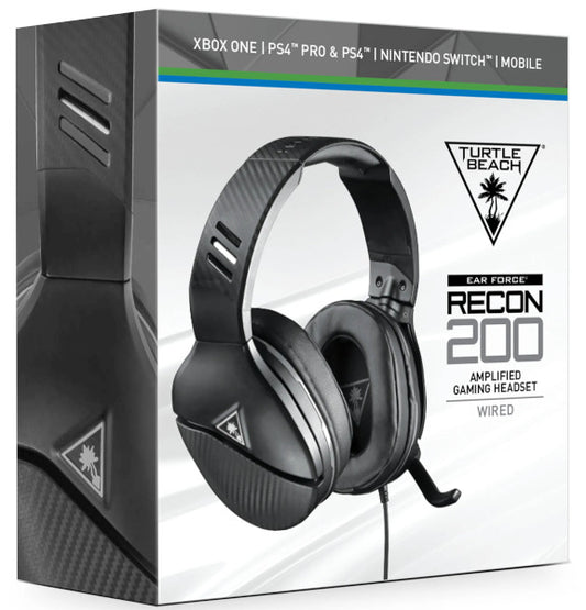 TURTLE BEACH WIRED GAMING HEADSET RECON 200 BLACK (NEGRO)(PS5/PS4/XBO/SWITCH/MOVIL)