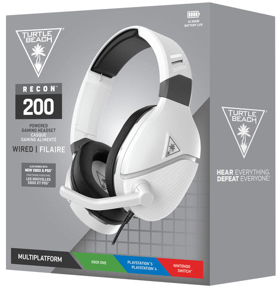 TURTLE BEACH WIRED GAMING HEADSET RECON 200 WHITE (BLANCO) (PS5/PS4/XBOX/SWITCH)