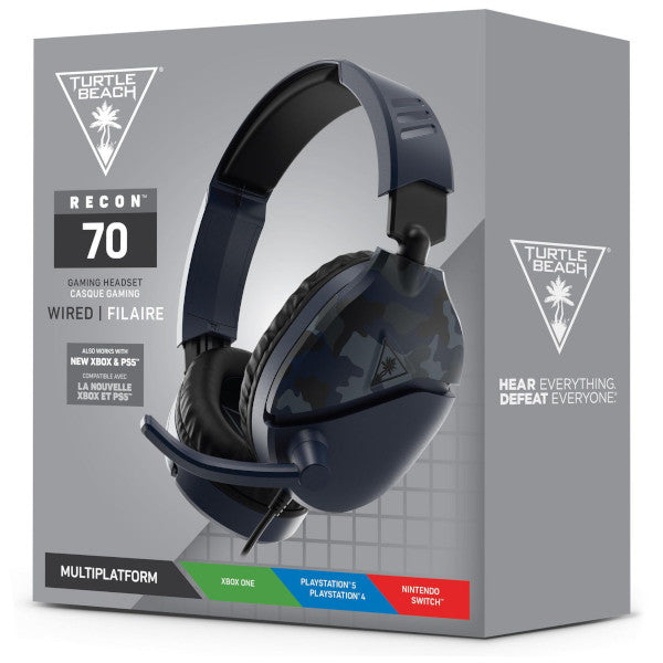 TURTLE BEACH WIRED GAMING HEADSET RECON 70 BLUE CAMO (PS5/PS4/XBONE/SWITCH)