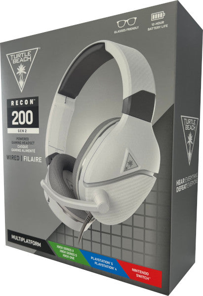 TURTLE BEACH WIRED GAMING HEADSET RECON 200 GEN 2 WHITE (BLANCO) (PS4/XBOX S/XBOX ONE/SWITCH)