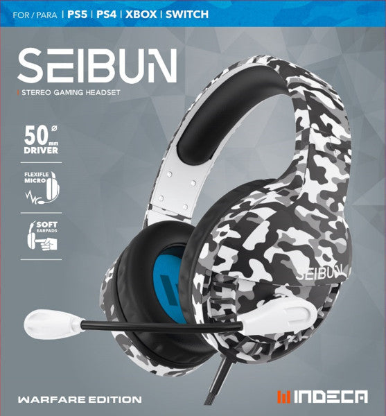 INDECA SEIBUN STEREO GAMING HEADSET WARFARE EDITION (PS4/XBOX/SWITCH)