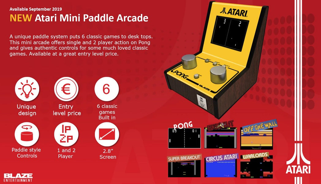 BLAZE ATARI 5 MINI ARCADE (12 JUEGOS)