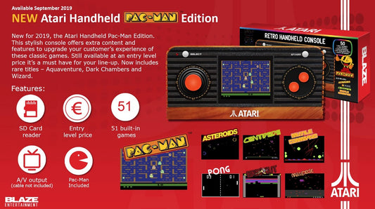 BLAZE ATARI RETRO HANDHELD PACMAN EDITION (60 JUEGOS)