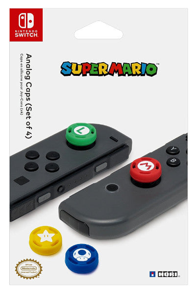 HORI ANALOG CAPS CAPUCHONES SUPER MARIO (SET OF 4) OFICIAL