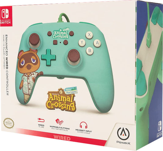 POWER A ENHANCED WIRED CONTROLLER ANIMAL CROSSING TOM NOOK