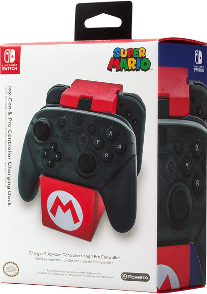 POWER A JOY-CON & PRO CONTROLLER CHARGING DOCK SUPER MARIO EDITON