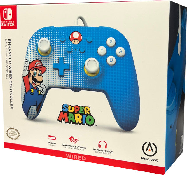 POWER A ENHANCED WIRED CONTROLLER SUPER MARIO POP ART