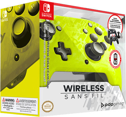 PDP FACEOFF WIRELESS DELUXE CONTROLLER YELLOW CAMO (SWITCH/LITE)