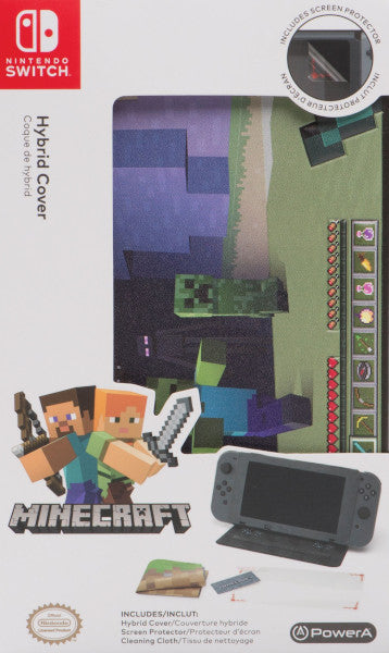 POWER A HYBRID COVER MINECRAFT (INCLUYE SCREEN PROTECTOR)