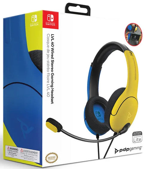 PDP LVL 40 WIRED STEREO GAMING HEADSETYELLOW/BLUE(AMARILLO/AZUL)LITE