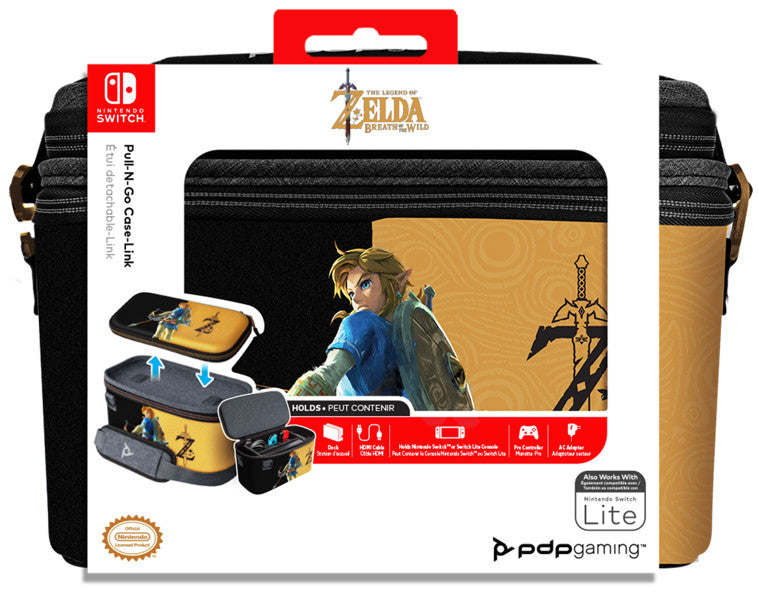 PDP PULL-N-GO CASE ZELDA BREATH OF THE WILD (NEGRO/ORO) (LITE)