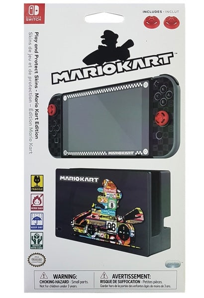 PLAY AND PROTECT SKINS MARIO KART EDITION + 2 TAPAS DE GOMA PARA PULGAR