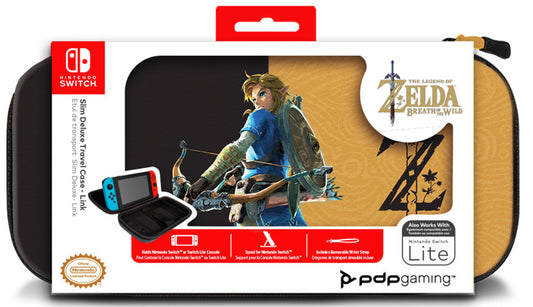 PDP SLIM DELUXE TRAVEL CASE ZELDA BREATH OF THE WILD NEGRO/ORO (LITE)