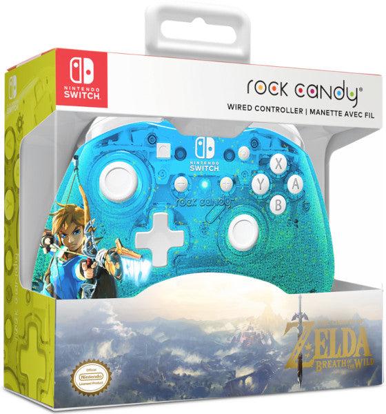 PDP ROCK CANDY WIRED CONTROLLER ZELDA BREATH OF THE WILD BLUE (AZUL)