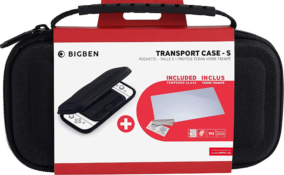 BIGBEN TRANSPORT CASE-S BLACK (NEGRO) FUNDA + CRISTAL TEMPLADO (LITE)