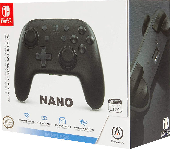 POWER A ENHANCED WIRELESS NANO CONTROLLER BLACK (NEGRO) (SWITCH/LITE)