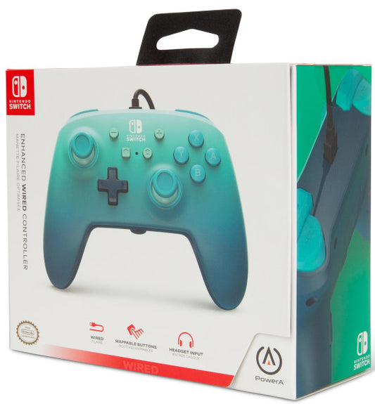 POWER A ENHANCED WIRED CONTROLLER FANTASY AQUATIC (AZUL FANTASIA)