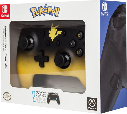 POWER A ENHANCED WIRED CONTROLLER NEGRO/ AMARILLO POKEMON PIKACHU