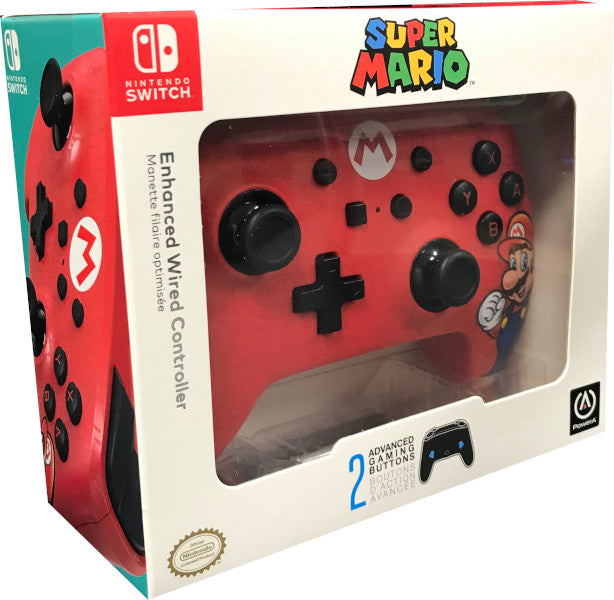 POWER A ENHANCED WIRED CONTROLLER MARIO (ROJO)