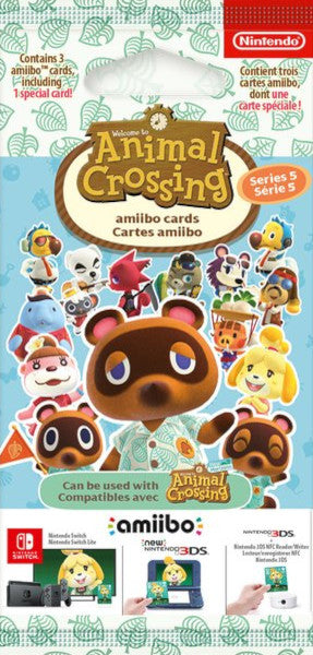 PACK 3 TARJETAS AMiiBO ANIMAL CROSSING (SERIE 5) (IMP)