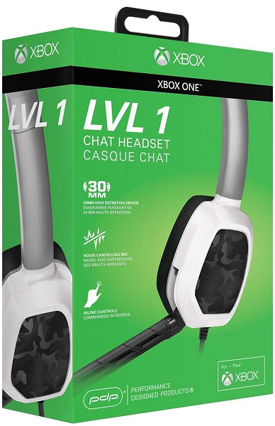 AFTERGLOW LVL 1 CHAT HEADSET CAMO BLANCO (XBONE)