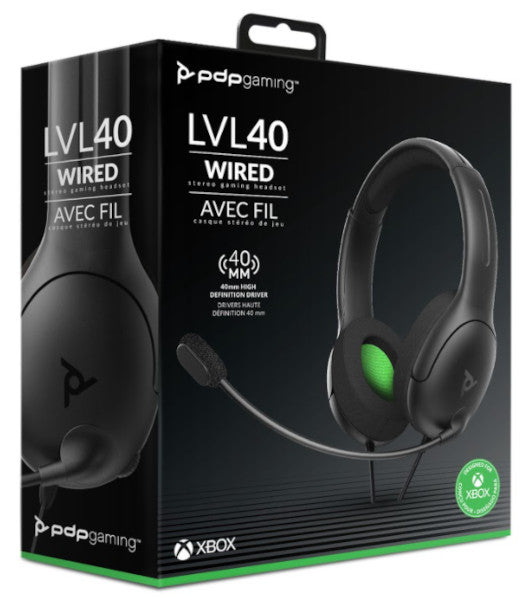 PDP LVL 40 WIRED STEREO GAMING HEADSET GREY (GRIS) (XBOX SERIES)