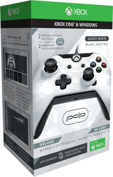 PDP DELUXE WIRED CONTROLLER GHOST WHITE/BLANCO (XBOX ONE & WINDOWS) OFICIAL