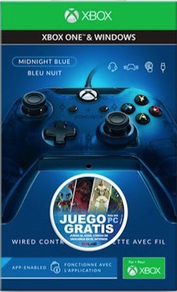 PDP WIRED CONTROLLER MIDNIGHT BLUE (XBOXONE/PC) + JUEGO DE REGALO PARA PC