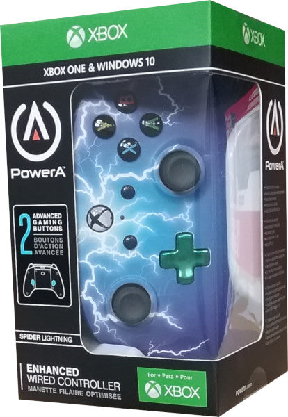 POWER A WIRED CONTROLLER ENHANCED SPIDER LIGHTNING (XBOX ONE/WINDOWS 10)