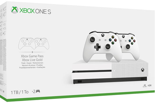 1 TB/TO XB ONE S BLANCA+2 MANDOS WIRELESS +1 MES XBOX LIVE GOLD