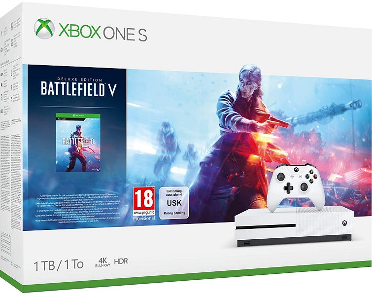 1 TB/TO XB ONE S BLANCA + BATTLEFIELD V DELUXE EDITION