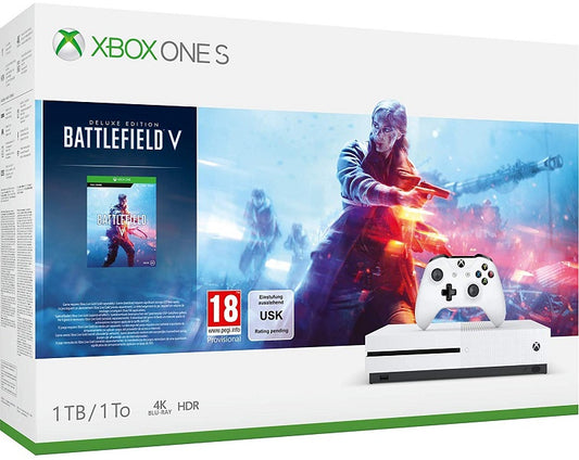 1 TB/TO XB ONE S BLANCA + BATTLEFIELD V DELUXE EDITION