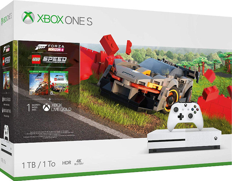 1 TB/TO XB ONE S BLANCA + FORZA HORIZON 4 + LEGO SPEED CHAMPIONS