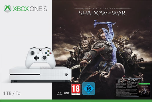 1 TB/TO XB ONE S BLANCA + SOMBRAS DE GUERRA (SHADOW OF WAR) +1 MES XBOX LIVE GOLD