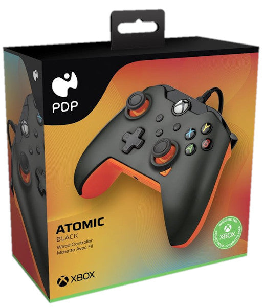 PDP WIRED CONTROLLER ATOMIC BLACK + GAME PASS 1 MES (XBONE)