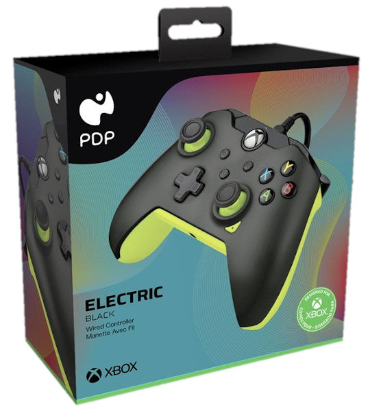 PDP WIRED CONTROLLER ELECTRIC BLACK + GAME PASS 1 MES (XBONE/PC)